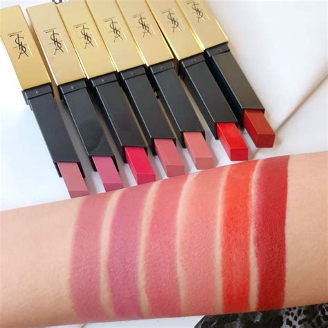 ysl matte lipsticks swatches|lipstick ysl original.